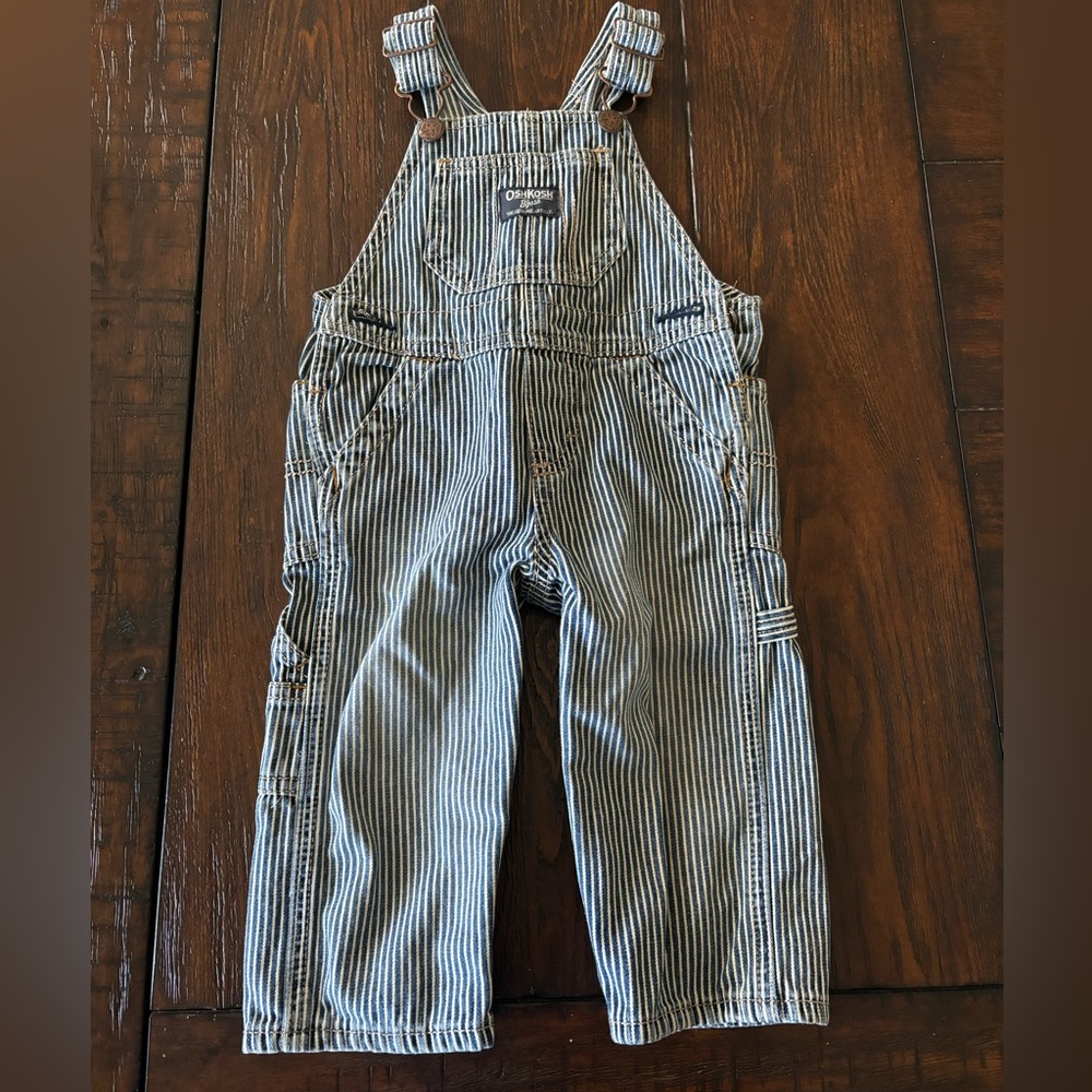 Striped Oshkosh overalls